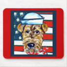 standard_mousepad - " Cute Airedale Navy Products"