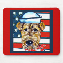 Airedale Navy mousepads