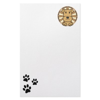 Airedale Stationery Paper by doggygraphics