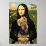 Airedale Terrier (#1) & Mona Lisa Print