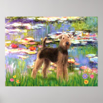 Airedale Terrier (#6) - Lilies #2 Posters