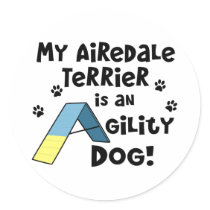 Airedale Terrier Agility Dog stickers