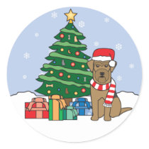 Airedale Terrier and Christmas Tree stickers