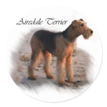 Airedale Terrier Art Gifts Sticker