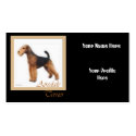 Airedale Terrier Art, Your Name Here business cards by DogsByDezign Airedale Terrier Art, Your Name Here business cards