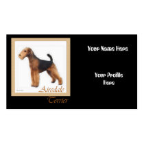 Airedale Terrier Art, Your Name Here business cards by DogsByDezign Airedale Terrier Art, Your Name Here business cards