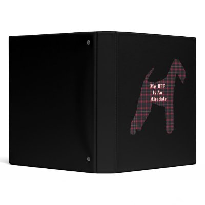 Airedale Terrier BFF Vinyl Binder by DogsByDezign