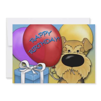 Airedale Terrier Birthday Invitation by NothinButtDogs