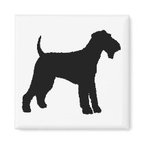 Airedale Terrier (black) Fridge Magnet