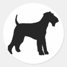Airedale Terrier (black) Sticker