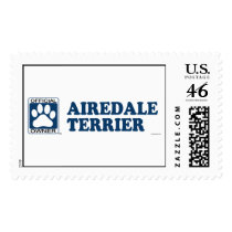 Airedale Terrier Blue Postage