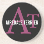 Airedale Terrier Breed Monogram Beverage Coasters