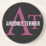 Airedale Terrier Breed Monogram Beverage Coasters