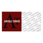 Airedale Terrier Breed Monogram Photo Greeting Card