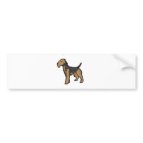 Airedale terrier bumper sticker