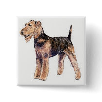 Airedale Terrier Pinback Button