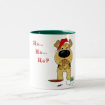 Airedale Terrier Christmas mugs