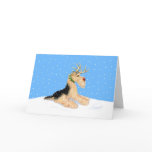 Airedale Terrier Christmas Dale Deer Card