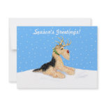 Airedale Terrier Christmas Dale Deer Invites