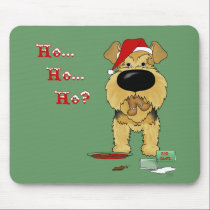 Airedale Terrier Christmas mousepads