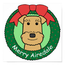 Airedale Terrier Christmas posters by dogcartoons Airedale Terrier Christmas posters