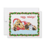 Airedale Terrier Christmas Waiting for Santa Personalized Invitation