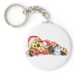 Airedale Terrier Christmas Waiting for Santa Key Chain