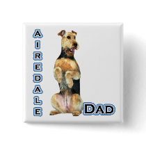 Airedale Terrier Dad 4 - Button