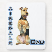Airedale Terrier Dad 4 mousepads by GreyWolfCreation Airedale Terrier Dad 4 mousepads