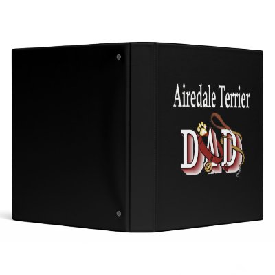 Airedale Terrier Dad 3 Ring Binders by DogsByDezign