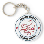 Airedale Terrier Dad Key Chain