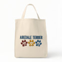 AIREDALE TERRIER DAD Paw Print bags by poochloverstuff AIREDALE TERRIER DAD Paw Print bags