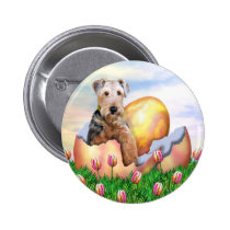 Airedale Terrier Easter Surprise buttons