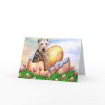 Airedale Terrier Easter Surprise Card