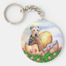 Airedale Terrier Easter Surprise keychains