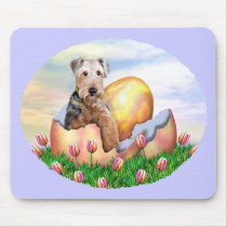 Airedale Terrier Easter Surprise mousepads