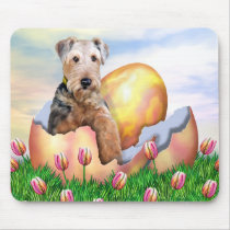 Airedale Terrier Easter Surprise Mousepads