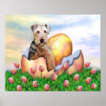 Airedale Terrier Easter Surprise Print