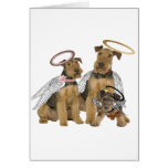 Airedale Terrier  Family angels Card