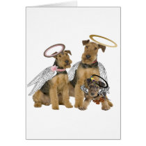 Airedale Terrier Family angels cards by friskybiz Airedale Terrier Family angels cards