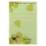 Airedale Terrier ~ Green Leaves Design Custom Stationery