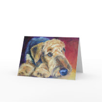 Airedale Terrier Greeting Cards by Dogartist Airedale Terrier Greeting Cards