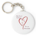 Airedale Terrier Heart Belongs Key Chain