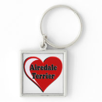 Airedale Terrier Heart for Dog Lovers Key Chain