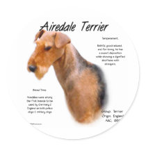 Airedale Terrier History Design Sticker