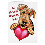 Airedale Terrier Holds My Heart Cards
