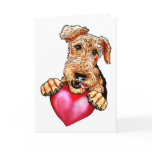 Airedale Terrier Holds My Heart no text Card