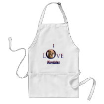 Airedale Terrier I Love aprons