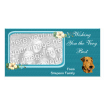 Airedale Terrier - I'ma Airedale Lover Floral Photo Card