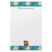 Airedale Terrier - I'ma Airedale Lover Floral Stationery Paper